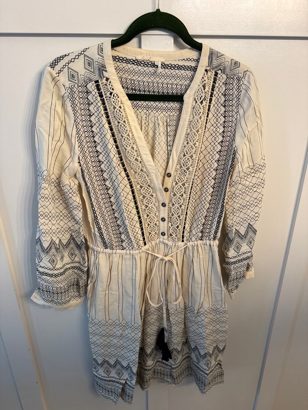 Anthropologie Floreat "Perrie" Lace Tribal Tunic Dress Size 4